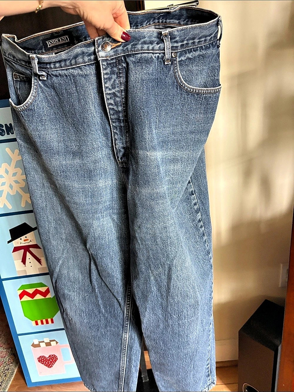 Lands' End Straight Leg Jeans Blue Size 18W